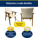 Ver imagem 5 de Kit 2 Cadeiras Jantar Madeira Jaque com Braço Cor Off White