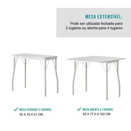 Conjunto Sala de Jantar Palermo com Mesa e 2 Banquetas 2999 Carraro - 6 Conjunto Sala de Jantar Palermo com Mesa e 2 Banquetas 2999 Carraro - 6