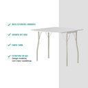 Ver imagem 4 de Conjunto Sala de Jantar Palermo com Mesa e 2 Banquetas 2999 Carraro