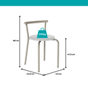 Ver imagem 2 de Conjunto Sala de Jantar Palermo com Mesa e 2 Banquetas 2999 Carraro