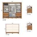 Ver imagem 3 de Conjunto Quarto Adulto Guarda-Roupa + Cômoda + Mesa de Cabeceira Palace