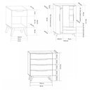 Ver imagem 3 de Quarto Completo Solteiro Alpi 3 Portas 7 Gavetas Preto - Olivar Móveis