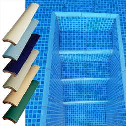 Kit 12 Cantoneiras P/ Piscina 3m Linear 3,5x25cm Bege - 5