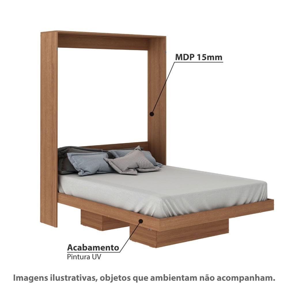 Cama de Casal Articulada com 2 Nichos - Amêndoa - 2