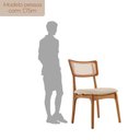 Ver imagem 4 de Conjunto 2 Cadeiras em Madeira Maciça Ravena Bege/Off White/Imbuia Marrom