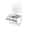 Gabinete De Vidro Para Banheiro Inox Com Cuba Branco - 1