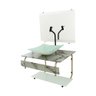 Gabinete De Vidro Para Banheiro Inox Com Cuba Branco - 5