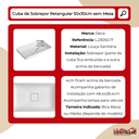 Ver imagem 7 de Cuba de Sobrepor Retangular para Banheiro 50cm L.23050 - Deca Branco Brilhante L.23050.17