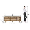 Ver imagem 4 de Rack Orgânico 100% MDF 180cm Pés em Madeira Maciça 75”