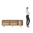 Ver imagem 7 de Rack Orgânico 100% MDF 180cm Pés em Madeira Maciça 75”