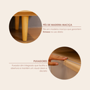 Ver mais imagens de Rack Orgânico 100% MDF 180cm Pés em Madeira Maciça 75”