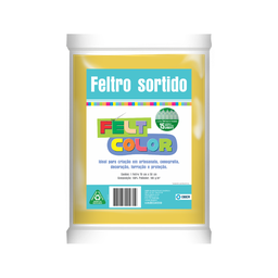 Feltro Feltcolor Liso Amarelo - 70cm X 50cm - 1