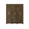 Guarda-Roupa Casal 6 Portas 3 Gavetas Barcelona Colibri - 3