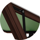Ver imagem 4 de Maxim-Ar Alumínio 80 x 80 c/Band Confort V.Boreal Marrom Corten Brimak