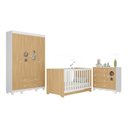 Ver imagem 2 de Quarto de Bebê Completo com Berço Americano 3 em 1 Suspiro Multimóveis Mp4616 Branco/madeirado