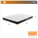 Ver imagem 2 de Colchão Queen Size Espuma D70/d28 Atlanta Branco 158x198x17cm Dupla Face Bordado