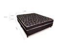 Ver imagem 2 de Cama Conjugada Ortopédica Casal 52x138x188– Suede Preto Tampo Japonês Preto