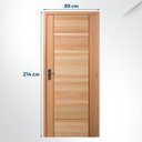 Ver imagem 2 de Kit Porta Pronta Maciça de Eucalipto 214x89x14cm PM95 Clean Abertura Direita Cruzeiro Portas