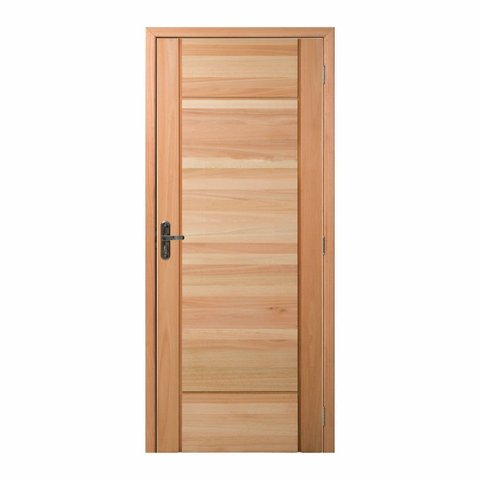 Kit Porta Pronta Maciça de Eucalipto 214x89x14cm PM95 Clean Abertura Direita Cruzeiro Portas