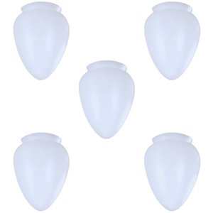 Kit Com 5 Globos Pera Para Ventilador De Teto ou Lustre com Boca de 10 cm