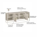 Ver imagem 4 de Rack Bancada Organica TV 55 pol 150 cm 28070 Off White Artesano