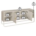 Ver imagem 5 de Rack Bancada Organica TV 55 pol 150 cm 28070 Off White Artesano