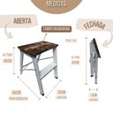 Ver imagem 6 de Kit 2 Mini Escada Banqueta Alumínio Dobrável 1 Degrau