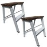 Kit 2 Mini Escada Banqueta Alumínio Dobrável 1 Degrau - 1