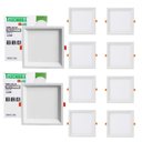 Ver imagem 1 de Kit 10 Painel de Led Quadrado Embutir Recuado 12w Bivolt Taschibra 3000k Quente