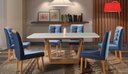 Ver imagem 1 de Sala de Jantar Completa com 6 Cadeiras 2,0x0,90 metros - Turim - Art Salas