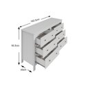 Ver imagem 2 de Cômoda de Quarto Horizontal Maggiore C/ 6 Gavetas Rovere/off White - Lopas