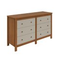 Ver imagem 1 de Cômoda de Quarto Horizontal Maggiore C/ 6 Gavetas Rovere/off White - Lopas