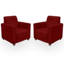 Ver imagem 1 de Kit Poltrona Cadeira para Sala Confortável Reforçada Veneza Suede
