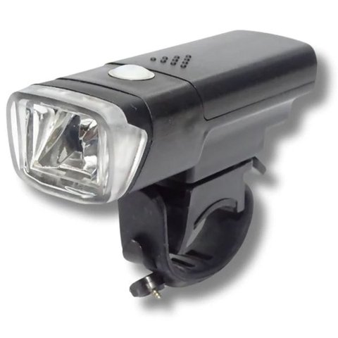 Lanterna Farol Luz Led Frontal Lampada Sinalização Bicicleta Ciclista Bike a Pilha - Starfer