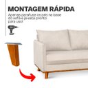 Ver mais imagens de Sofá Petiz Living 130cm Bouclê Bege 2 Lugares Confortável Pés de Madeira