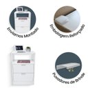 Ver imagem 4 de Mesa de Cabeceira Branca 2 Gavetas e 1 Nicho Mesinha para Quarto Lateral da Cama Estilo Cômoda