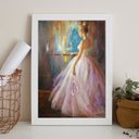 Ver imagem 2 de Quadro Artístico Decorativo Bailarina 33x24cm - com vidro:Madeira preta