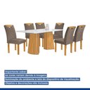 Ver imagem 7 de Conjunto Mesa Stella Ripada 170cm com 6 Cadeiras Stella Tampo Smart Plus com Vidro