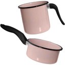 Ver imagem 1 de Conjunto Panela Esmaltada Ágata 1l e Leiteira 1,5l com Cabos em Nylon Esmaltados Silva Rosa