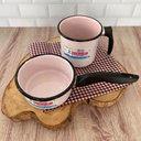 Ver imagem 2 de Conjunto Panela Esmaltada Ágata 1l e Leiteira 1,5l com Cabos em Nylon Esmaltados Silva Rosa