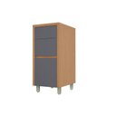 Ver imagem 1 de Gabinete Cozinha Modulado Condessa 3 Gavs 40cm Carvalho/Titânio Nesher