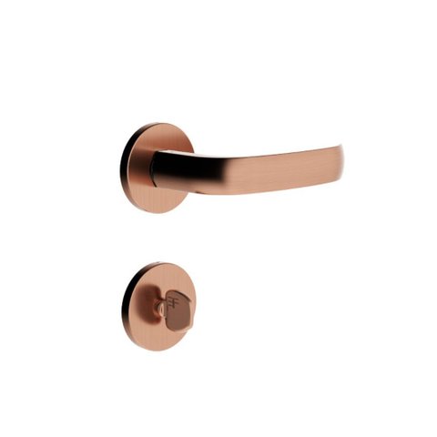 Fechadura Banheiro 720 Roseta Redonda - Rosé 3f