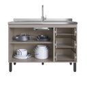 Ver imagem 4 de Balcão de Cozinha 02 Portas 3 Gavetas sem tampo Quiditá 120cm Fumê/Grafite