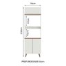 Torre Quente Madesa Reims 70 cm 3 Portas Branco Cor:Branco - 2