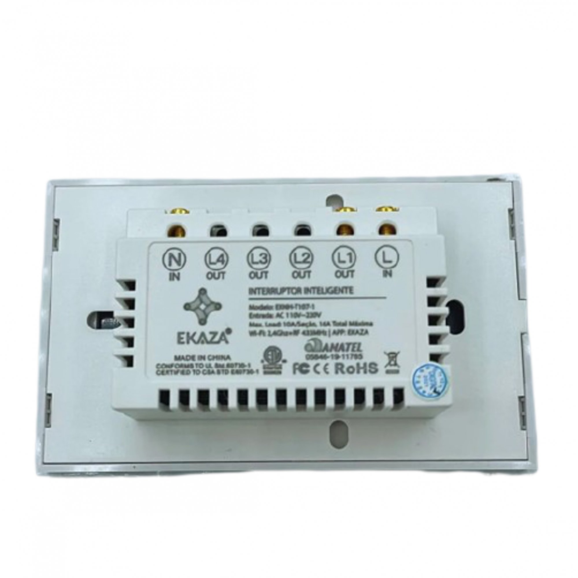 Ekaza Interruptor Inteligente Branco Painel De Toque 1 Botão - 7