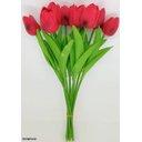 Ver imagem 5 de Arranjo Buque Tulipas Artificial Realista 9 Flores Vermelhas