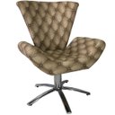 Ver imagem 4 de Kit Duas Poltronas Giratória Elegance Jacquard:capitonê Marrom