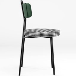 Kit 02 Cadeiras Decorativa Estofada Sala Jantar Barcelona L02 Facto Verde Musgo Pied Poule - Lyam Ly - 7