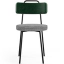 Ver imagem 6 de Kit 02 Cadeiras Decorativa Estofada Sala Jantar Barcelona L02 Facto Verde Musgo Pied Poule - Lyam Ly