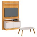 Ver imagem 1 de Estante Home Theater Fit 1.2 com Mesa de Centro Classic Nature Off White - Imcal